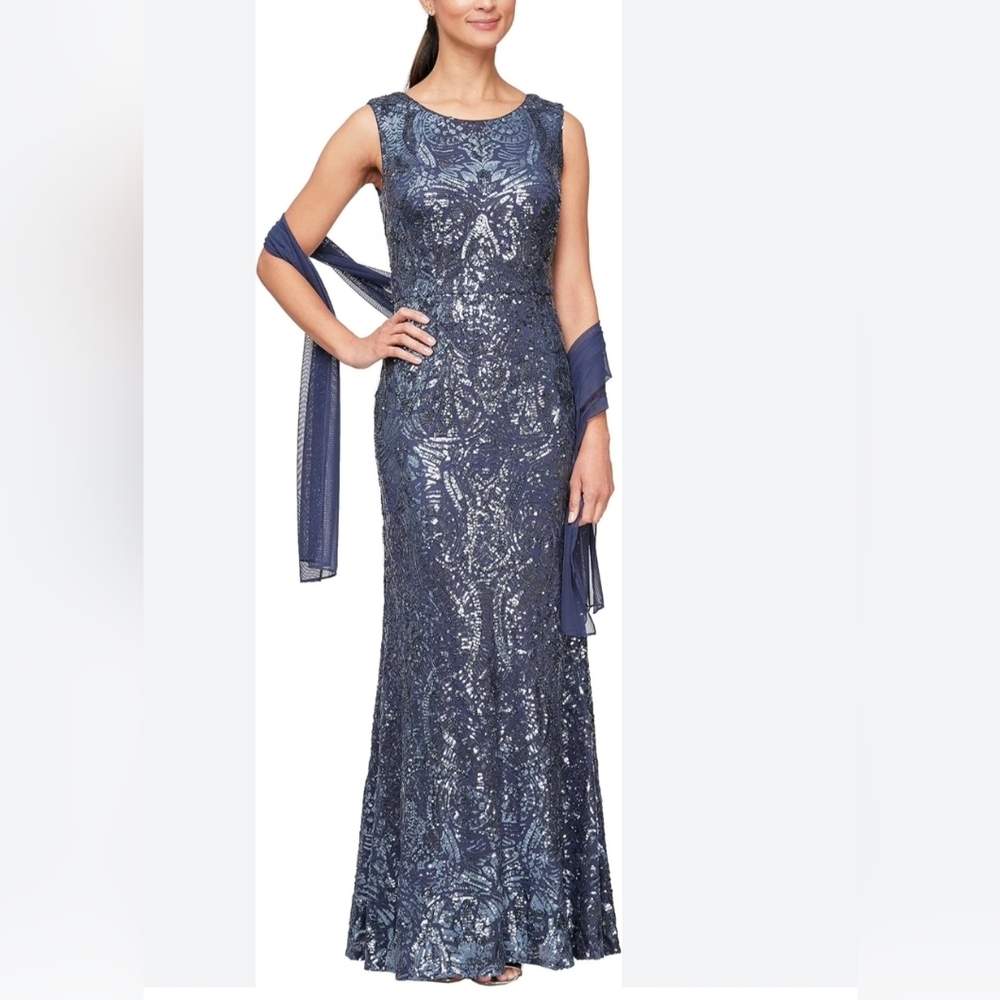 New With Tags - Alex Evenings Long Dress Sleeveless